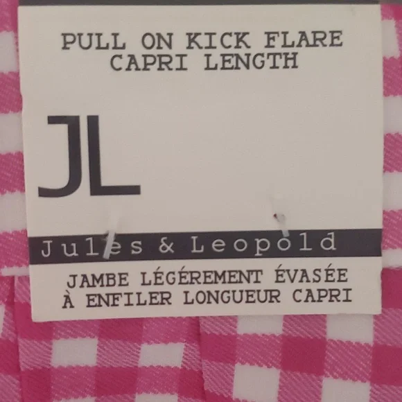 Pink Gingham capri stretch pants - Picture 7 of 10